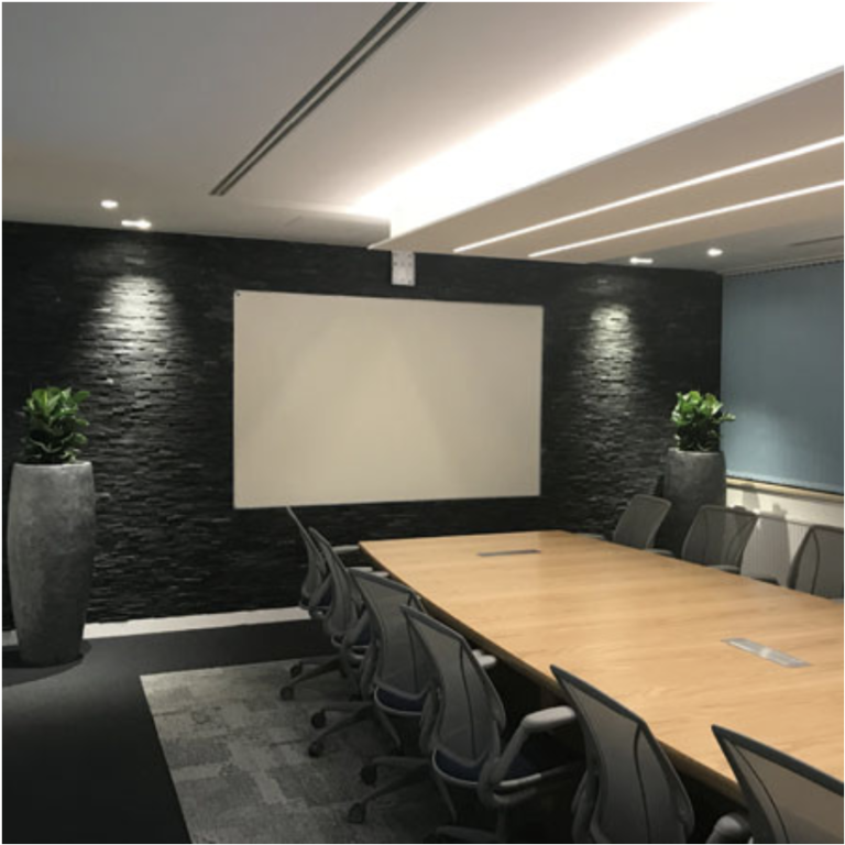 Layered and feature boardroom lighting